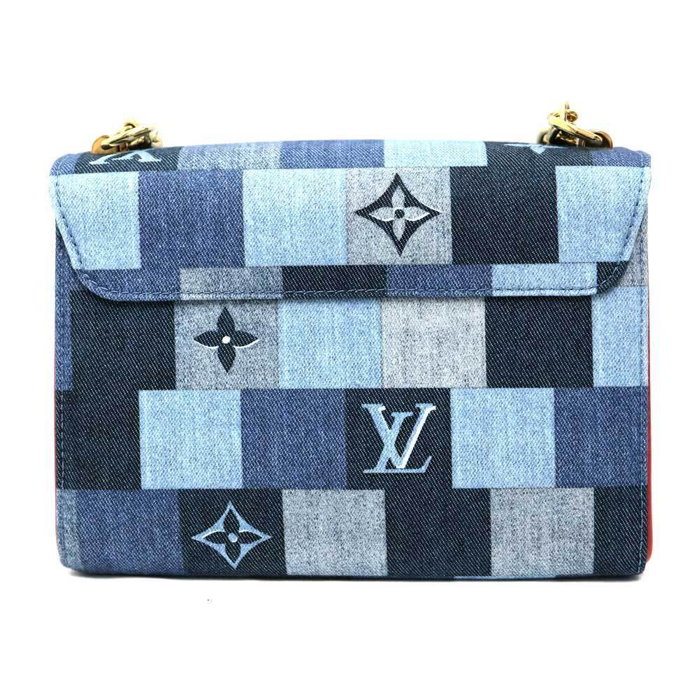 Louis Vuitton Twist Bag Denim Leather Blue Red - Picture 3 of 10